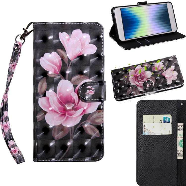 3D Painting Pattern Coloured Drawing Leather Phone Case, For iPhone SE 2022