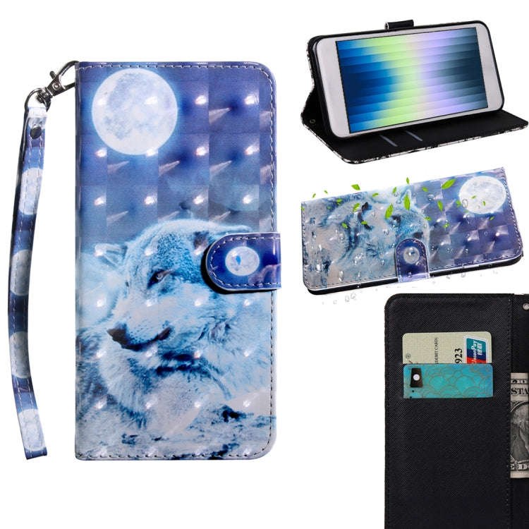 3D Painting Pattern Coloured Drawing Leather Phone Case, For iPhone SE 2022