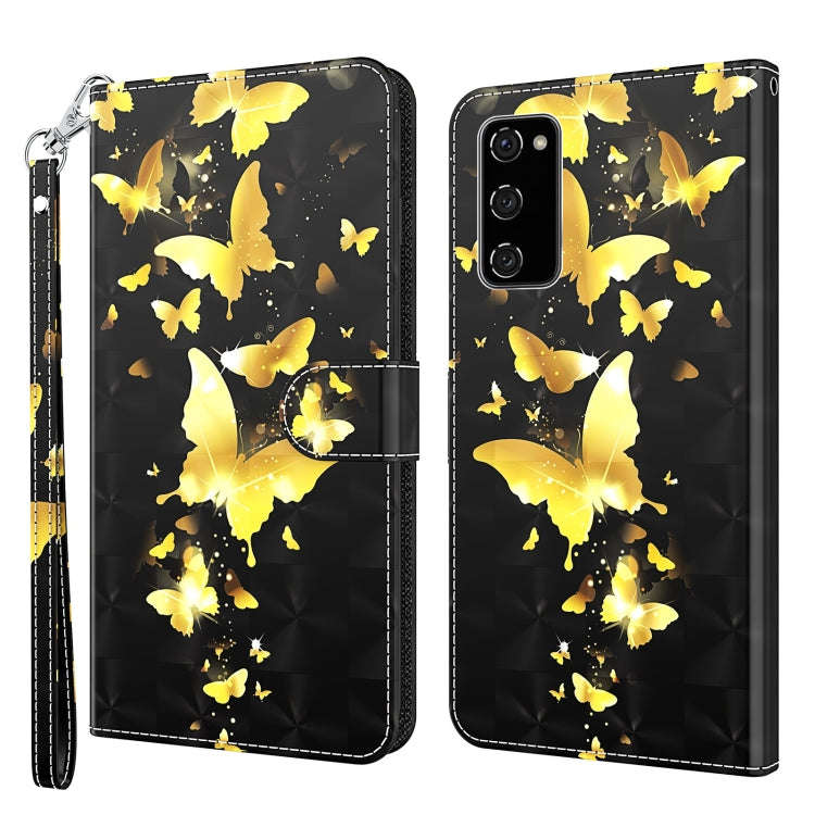 3D Painting Pattern TPU + PU Leather Phone Case, For Samsung Galaxy A03s 166mm, For Samsung Galax...