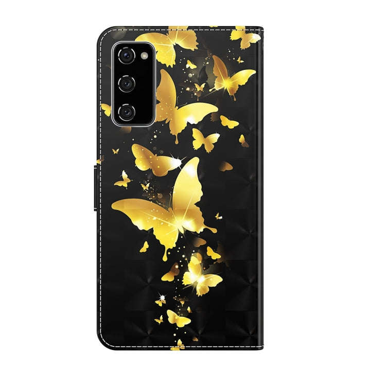 3D Painting Pattern TPU + PU Leather Phone Case, For Samsung Galaxy A03s 166mm, For Samsung Galax...