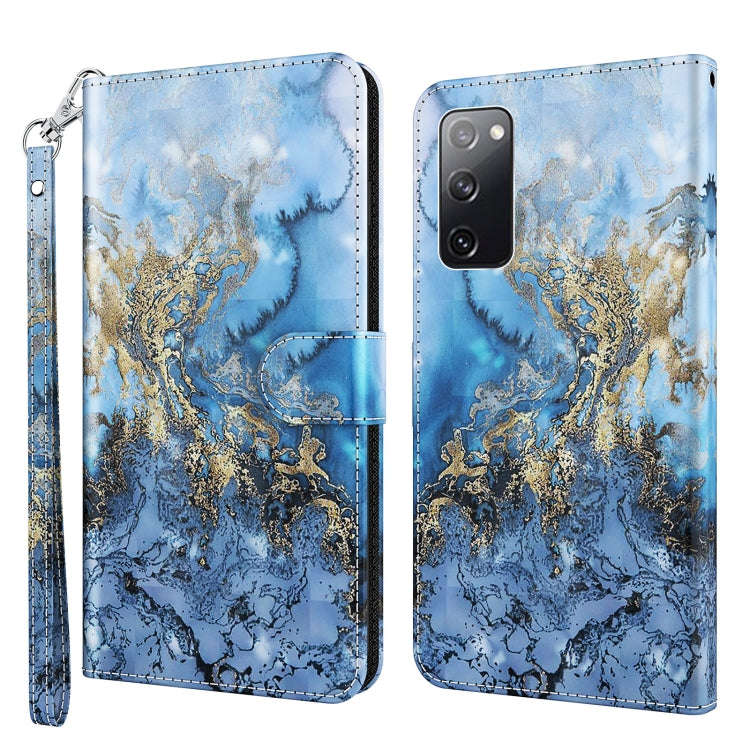 3D Painting Pattern TPU + PU Leather Phone Case, For Samsung Galaxy A03s 166mm, For Samsung Galax...