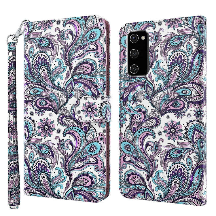 3D Painting Pattern TPU + PU Leather Phone Case, For Samsung Galaxy A03s 166mm, For Samsung Galax...
