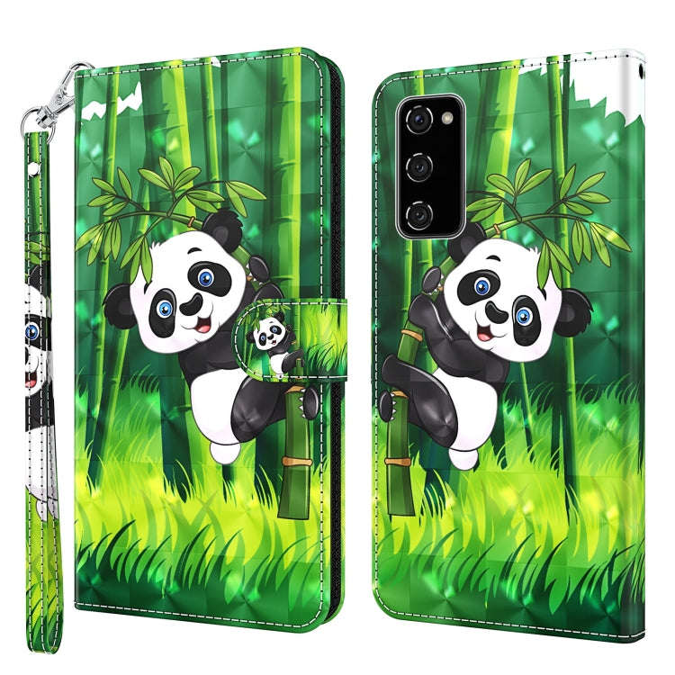 3D Painting Pattern TPU + PU Leather Phone Case, For Samsung Galaxy A03s 166mm, For Samsung Galax...