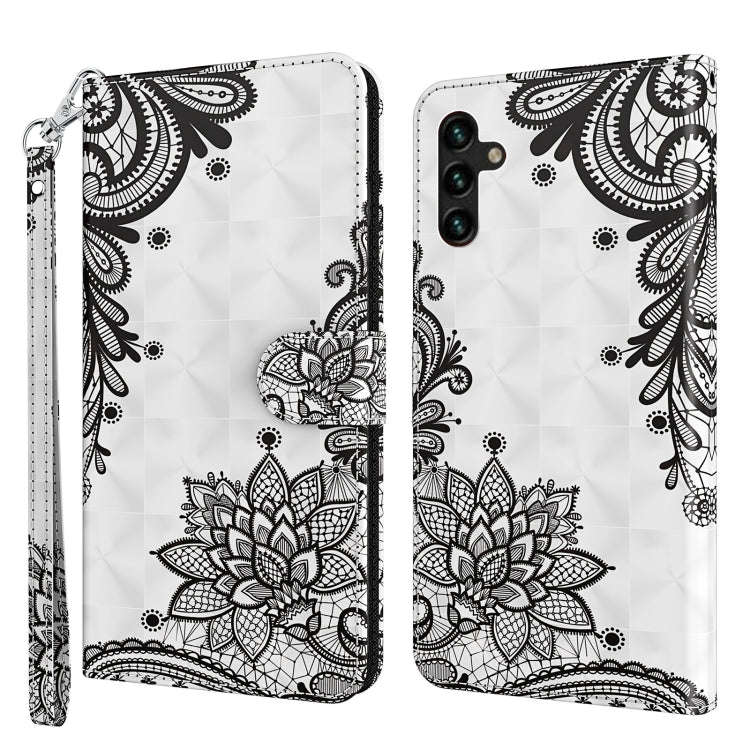 3D Painting Pattern TPU + PU Leather Phone Case, For Samsung Galaxy A03s 166mm, For Samsung Galax...