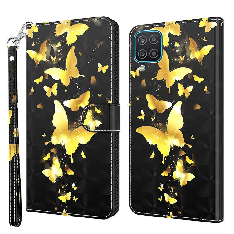 3D Painting Pattern TPU + PU Leather Phone Case, For Samsung Galaxy A03s 166mm, For Samsung Galax...