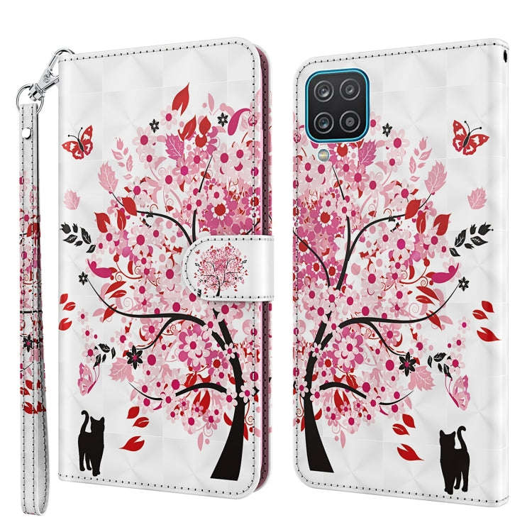 3D Painting Pattern TPU + PU Leather Phone Case, For Samsung Galaxy A03s 166mm, For Samsung Galax...
