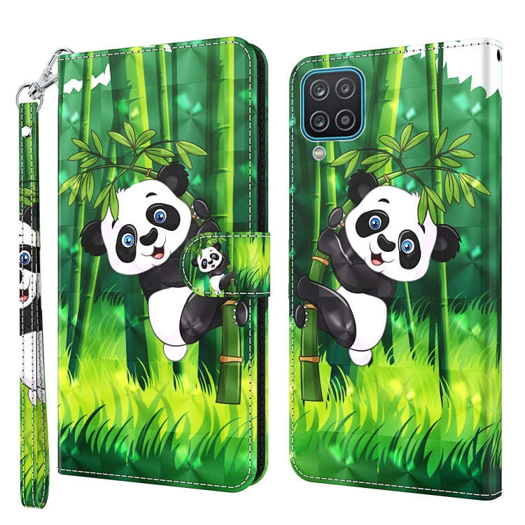 3D Painting Pattern TPU + PU Leather Phone Case, For Samsung Galaxy A03s 166mm, For Samsung Galax...