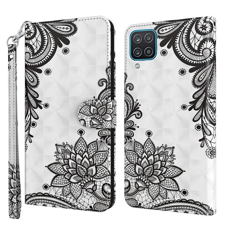 3D Painting Pattern TPU + PU Leather Phone Case, For Samsung Galaxy A03s 166mm, For Samsung Galax...
