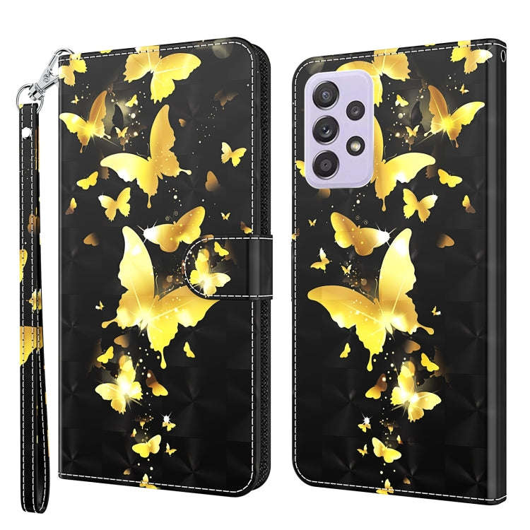3D Painting Pattern TPU + PU Leather Phone Case, For Samsung Galaxy A23, For Samsung Galaxy A32 4...