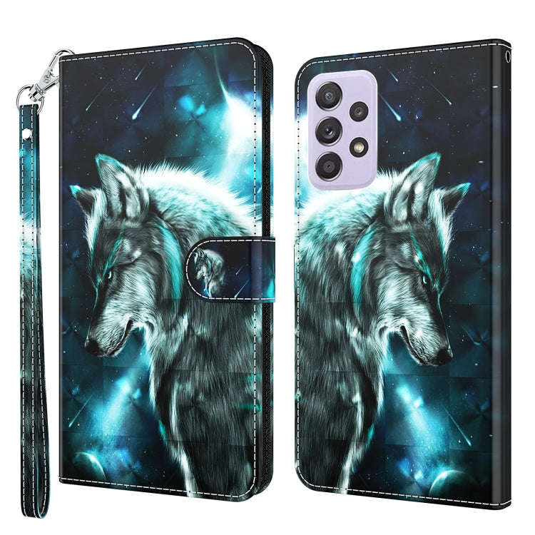 3D Painting Pattern TPU + PU Leather Phone Case, For Samsung Galaxy A23, For Samsung Galaxy A32 4...