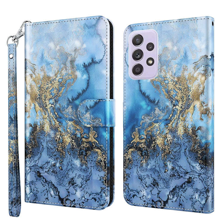 3D Painting Pattern TPU + PU Leather Phone Case, For Samsung Galaxy A23, For Samsung Galaxy A32 4...