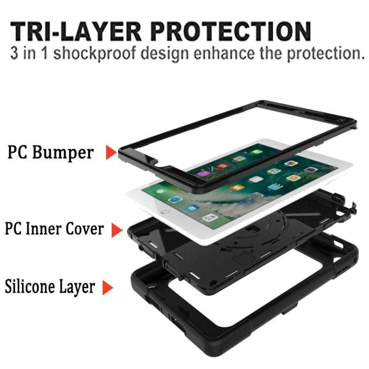 Contrast Color Silicone + PC Combination Case with Holder, For iPad 9.7, For iPad 10.2