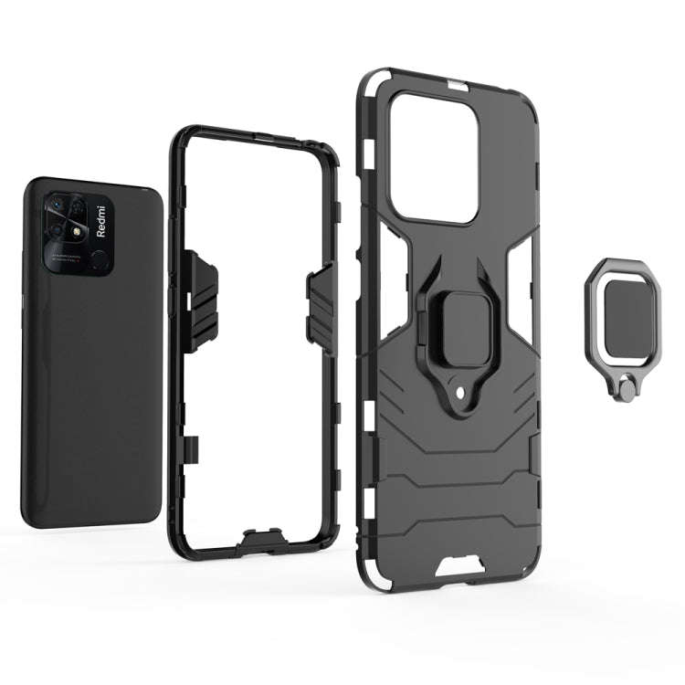 Shockproof PC + TPU Phone Case with Magnetic Ring Holder, For Xiaomi Redmi 10C, For Xiaomi Redmi ...