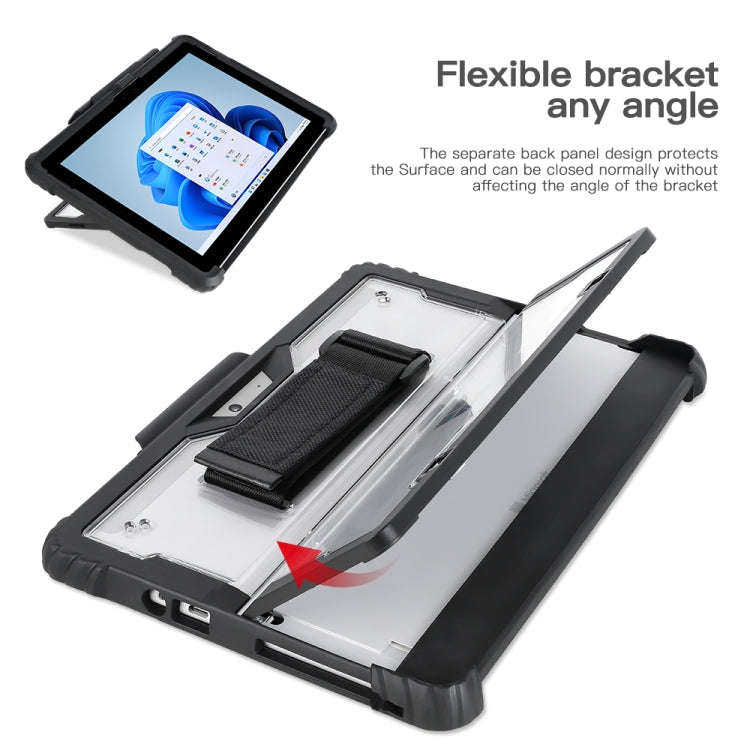 Acrylic Transparent Hand Strap Laptop Case, For MicroSoft Surface Pro 8, For MicroSoft Surface Pr...