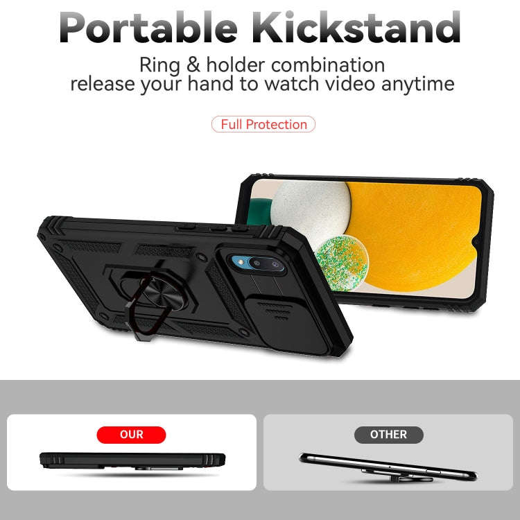 Sliding Camshield Holder Phone Case, For Samsung Galaxy A02, For Samsung Galaxy A02s / A03s 166mm...