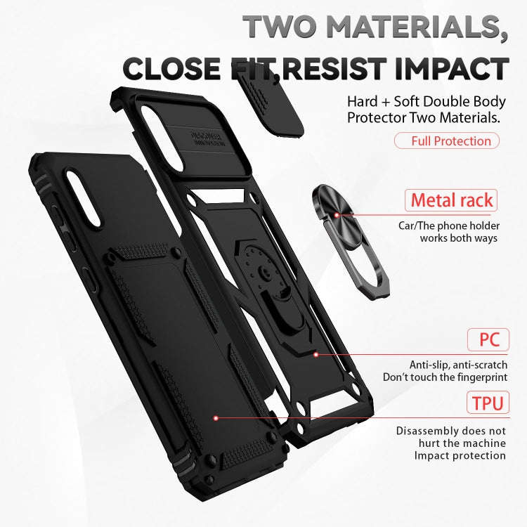 Sliding Camshield Holder Phone Case, For Samsung Galaxy A02, For Samsung Galaxy A02s / A03s 166mm...