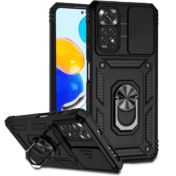 Sliding Camshield Holder Phone Case, For Xiaomi Redmi Note 11 Global, For Xiaomi Redmi Note 11 Pr...
