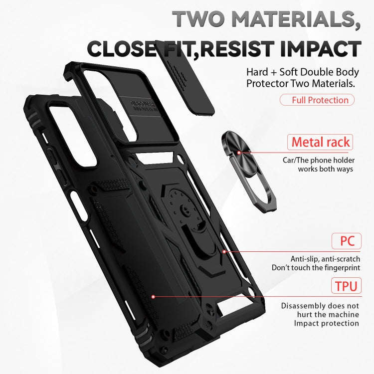 Sliding Camshield Holder Phone Case, For Xiaomi Redmi Note 11 Global, For Xiaomi Redmi Note 11 Pr...
