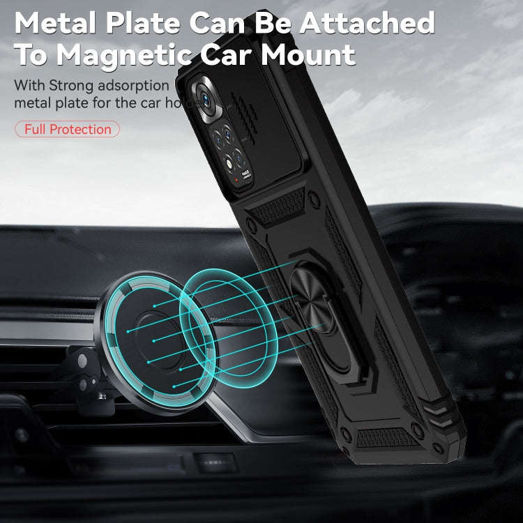 Sliding Camshield Holder Phone Case, For Xiaomi Redmi Note 11 Global, For Xiaomi Redmi Note 11 Pr...