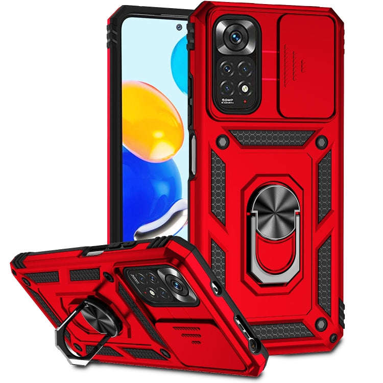 Sliding Camshield Holder Phone Case, For Xiaomi Redmi Note 11 Global, For Xiaomi Redmi Note 11 Pr...