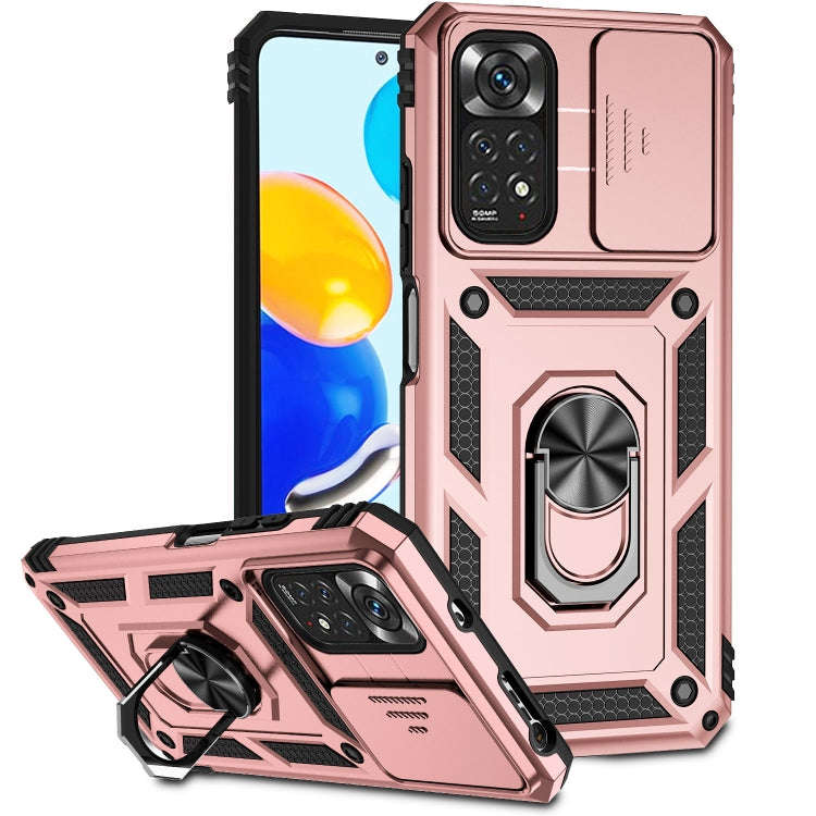 Sliding Camshield Holder Phone Case, For Xiaomi Redmi Note 11 Global, For Xiaomi Redmi Note 11 Pr...
