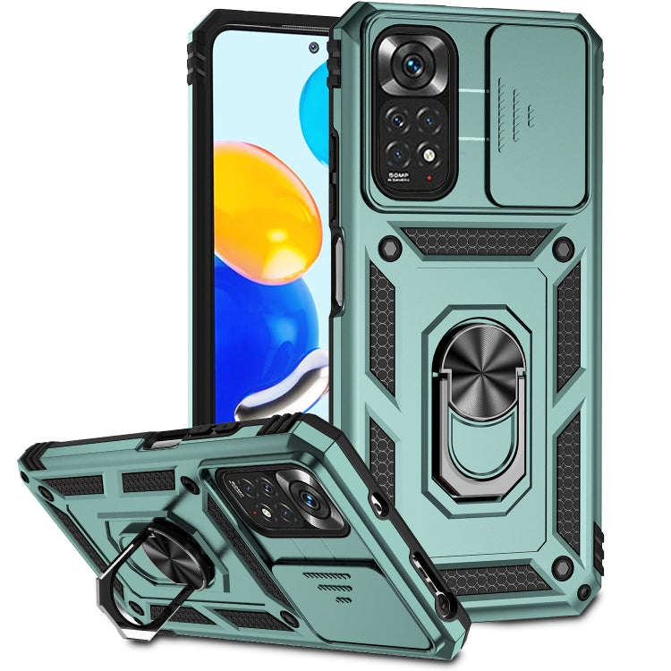 Sliding Camshield Holder Phone Case, For Xiaomi Redmi Note 11 Global, For Xiaomi Redmi Note 11 Pr...