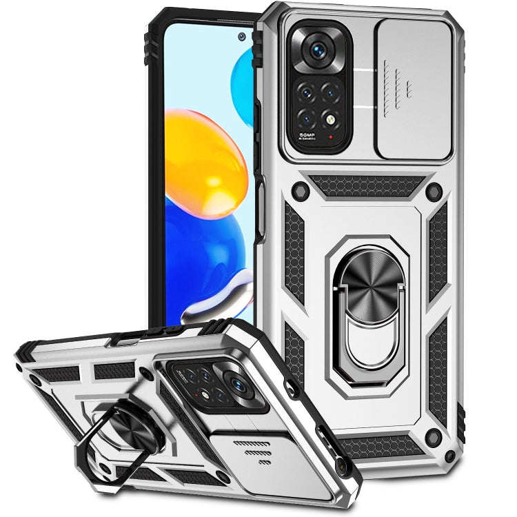 Sliding Camshield Holder Phone Case, For Xiaomi Redmi Note 11 Global, For Xiaomi Redmi Note 11 Pr...
