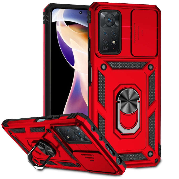 Sliding Camshield Holder Phone Case, For Xiaomi Redmi Note 11 Global, For Xiaomi Redmi Note 11 Pr...