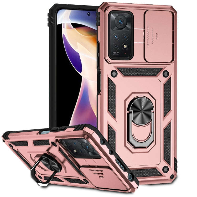 Sliding Camshield Holder Phone Case, For Xiaomi Redmi Note 11 Global, For Xiaomi Redmi Note 11 Pr...