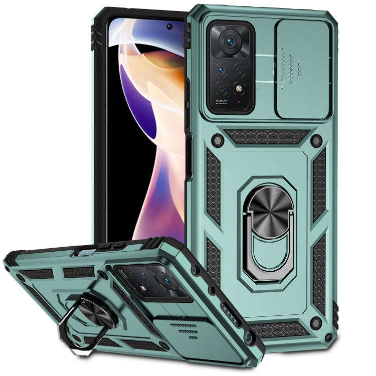 Sliding Camshield Holder Phone Case, For Xiaomi Redmi Note 11 Global, For Xiaomi Redmi Note 11 Pr...