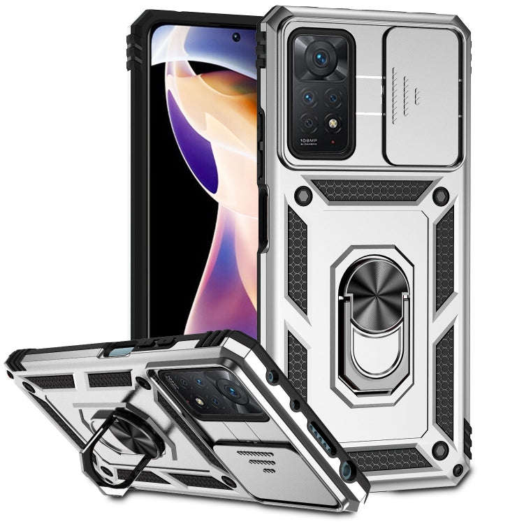 Sliding Camshield Holder Phone Case, For Xiaomi Redmi Note 11 Global, For Xiaomi Redmi Note 11 Pr...
