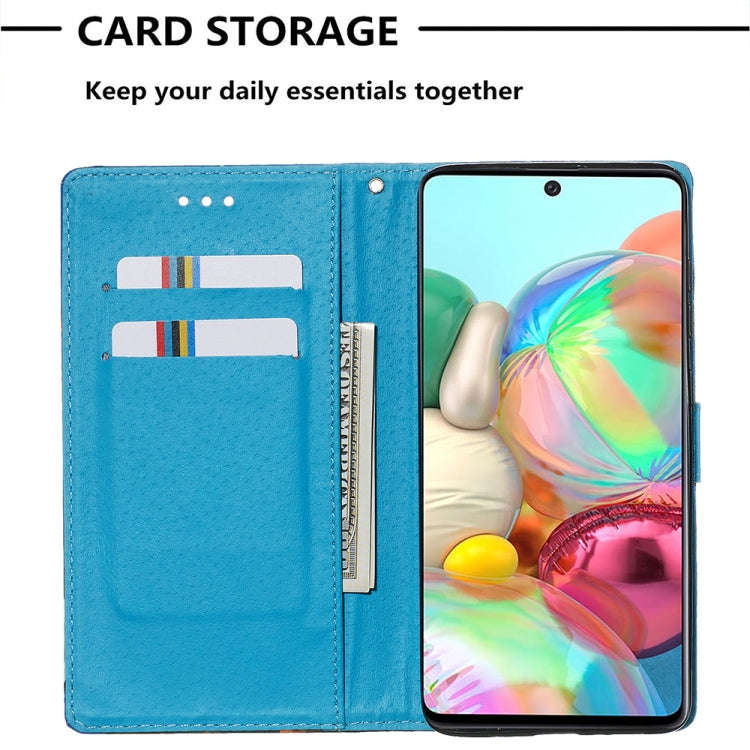 Colored Drawing Pattern Plain Weave Horizontal Flip Leather Case with Holder & Card Slot & Wallet...