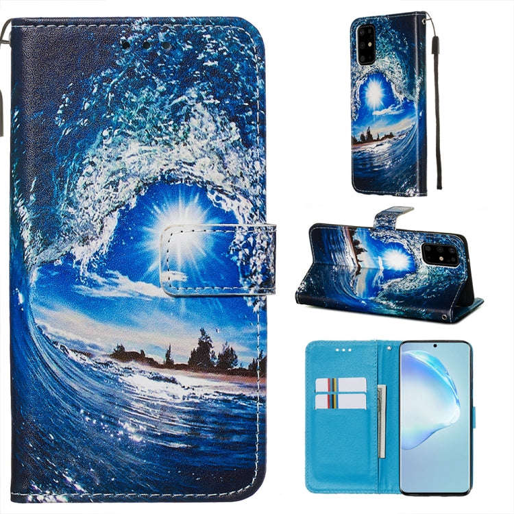 Colored Drawing Pattern Plain Weave Horizontal Flip Leather Case with Holder & Card Slot & Wallet...