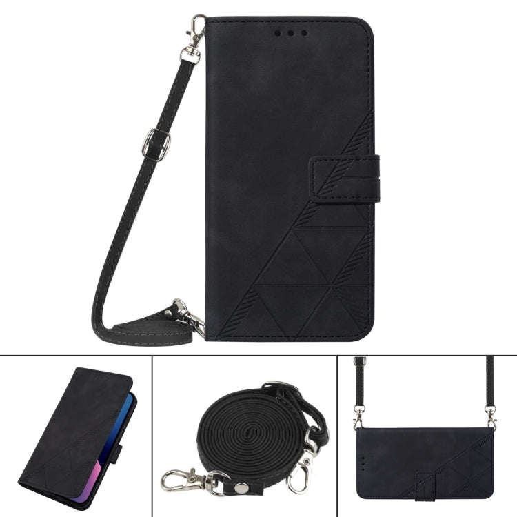 Crossbody 3D Embossed Flip Leather Phone Case, For iPhone 11, For iPhone 11 Pro, For iPhone 11 Pr...