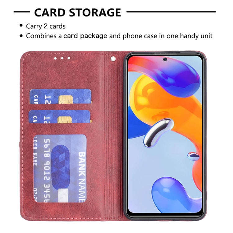 Prismatic Invisible Magnetic Leather Phone Case, For Xiaomi Redmi Note 11 Pro Global, For Honor X...