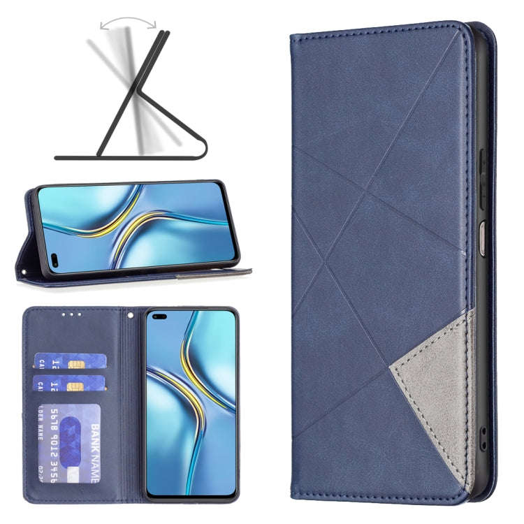 Prismatic Invisible Magnetic Leather Phone Case, For Xiaomi Redmi Note 11 Pro Global, For Honor X...