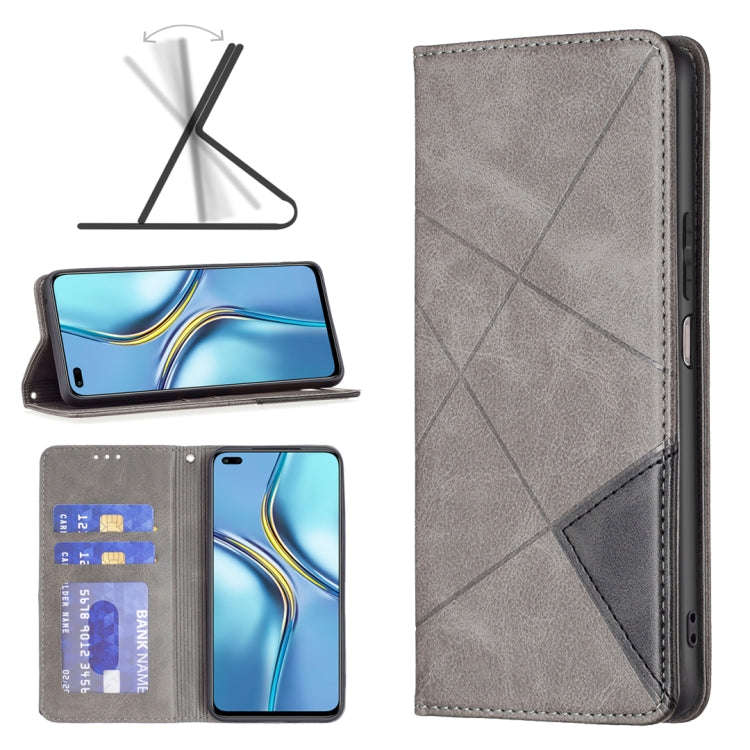 Prismatic Invisible Magnetic Leather Phone Case, For Xiaomi Redmi Note 11 Pro Global, For Honor X...