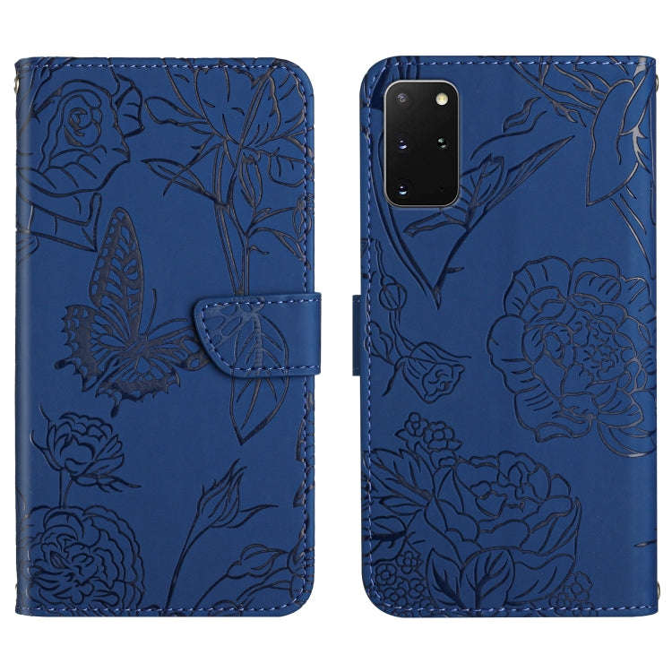 Skin Feel Butterfly Peony Embossed Leather Phone Case, For Samsung Galaxy S20+, For Samsung Galax...