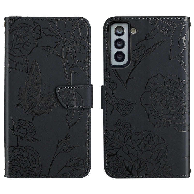 Skin Feel Butterfly Peony Embossed Leather Phone Case, For Samsung Galaxy S20+, For Samsung Galax...