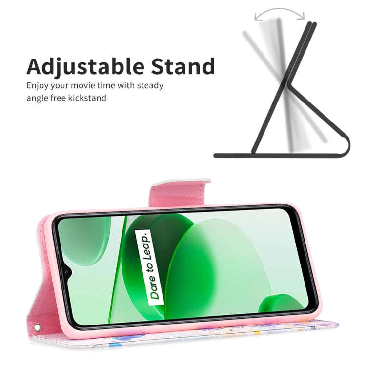 Colored Drawing Pattern Leather Phone Case, For OPPO Realme C35, For Xiaomi Redmi Note 11 Pro Int...