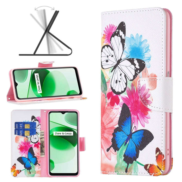 Colored Drawing Pattern Leather Phone Case, For OPPO Realme C35, For Xiaomi Redmi Note 11 Pro Int...