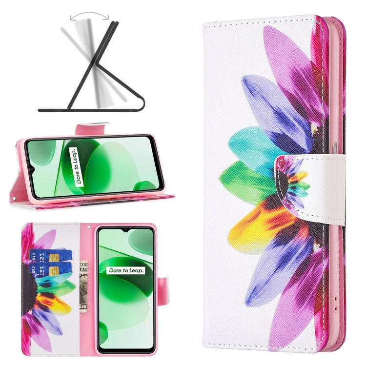 Colored Drawing Pattern Leather Phone Case, For OPPO Realme C35, For Xiaomi Redmi Note 11 Pro Int...