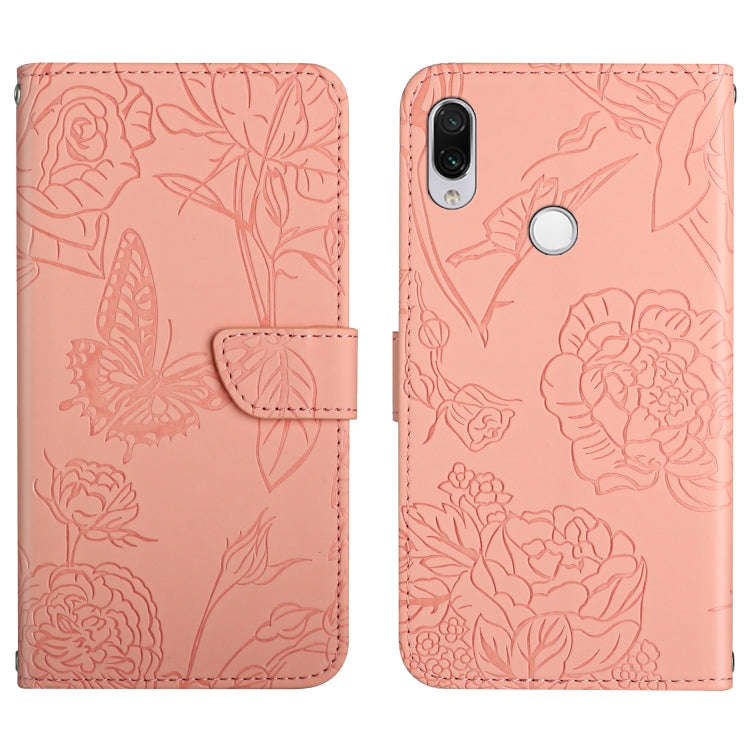 Skin Feel Butterfly Peony Embossed Leather Phone Case, For Xiaomi Redmi Note 7, For Xiaomi Redmi ...
