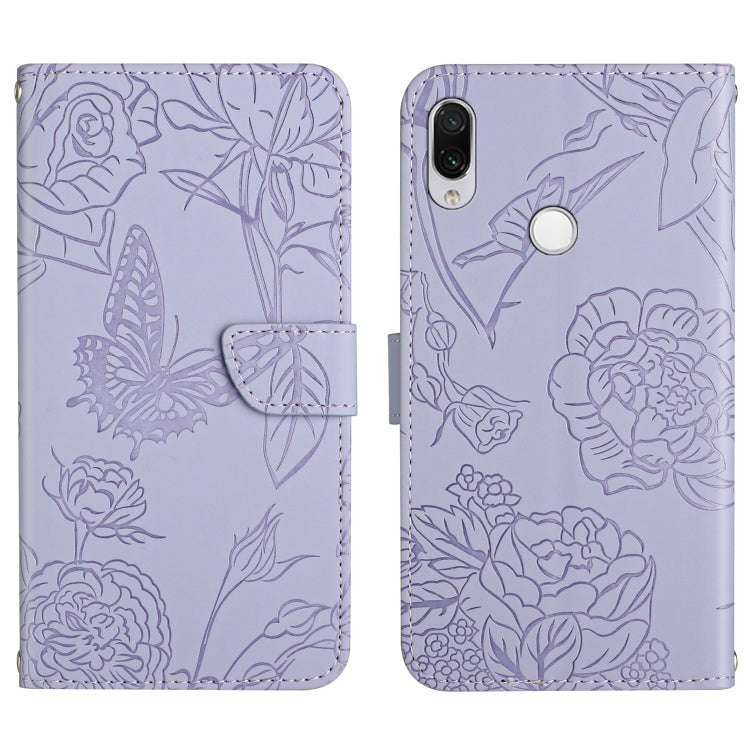 Skin Feel Butterfly Peony Embossed Leather Phone Case, For Xiaomi Redmi Note 7, For Xiaomi Redmi ...