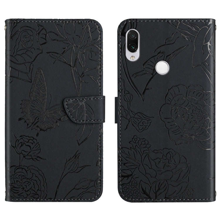 Skin Feel Butterfly Peony Embossed Leather Phone Case, For Xiaomi Redmi Note 7, For Xiaomi Redmi ...