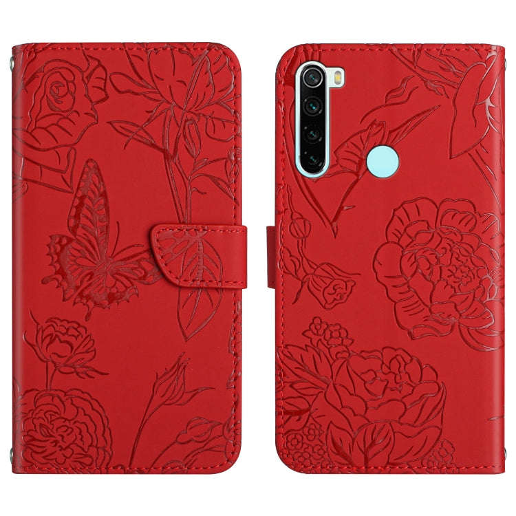 Skin Feel Butterfly Peony Embossed Leather Phone Case, For Xiaomi Redmi Note 7, For Xiaomi Redmi ...