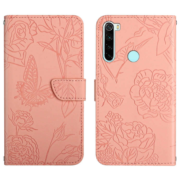 Skin Feel Butterfly Peony Embossed Leather Phone Case, For Xiaomi Redmi Note 7, For Xiaomi Redmi ...