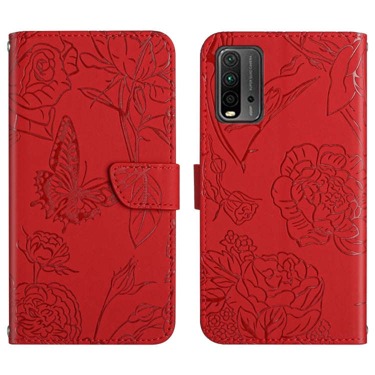 Skin Feel Butterfly Peony Embossed Leather Phone Case, For Xiaomi Redmi Note 7, For Xiaomi Redmi ...