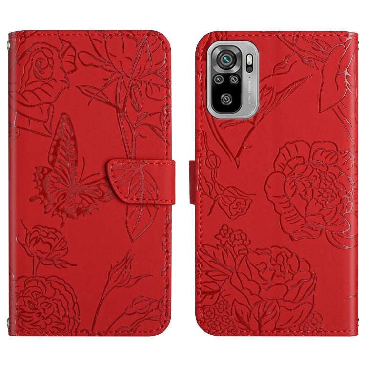 Skin Feel Butterfly Peony Embossed Leather Phone Case, For Xiaomi Redmi Note 7, For Xiaomi Redmi ...