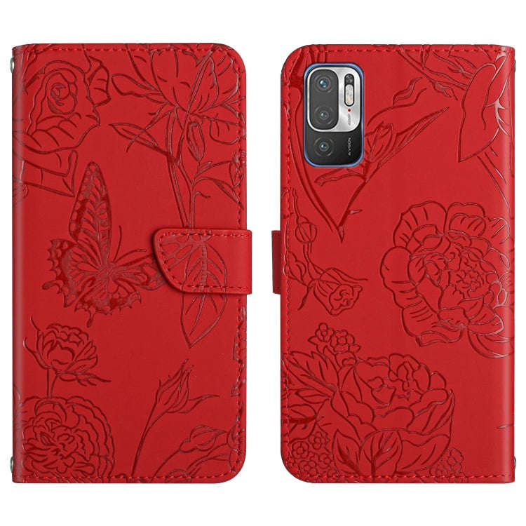 Skin Feel Butterfly Peony Embossed Leather Phone Case, For Xiaomi Redmi Note 7, For Xiaomi Redmi ...